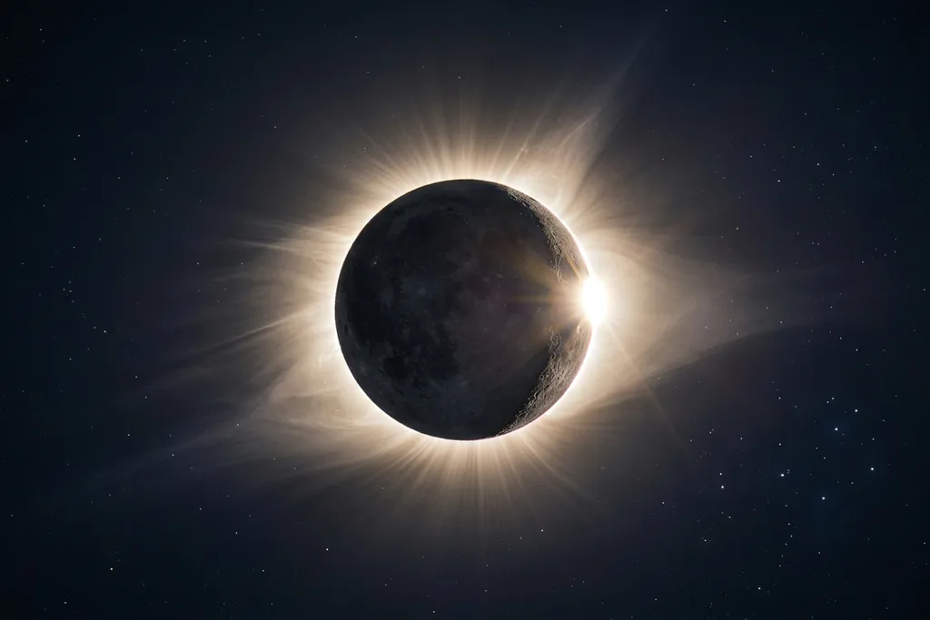 Total solar eclipse at the diamond ring effect moment — what is answer engine optimization (aeo) the complete introduction