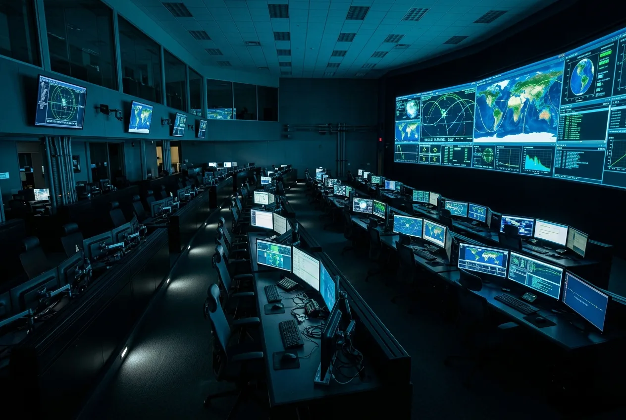 AEO for Tech Companies: Engineering AI Recommendation Dominance Close-up of fiber optic cables emitting blue light against a dark background representing technical infrastructure and developer ecosystem connectivity