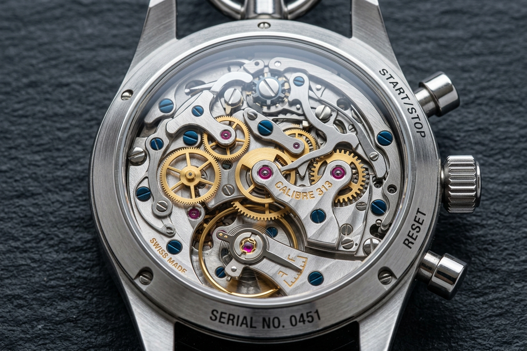 What Are GPU Performance Budgets and How Do You Optimize Render Pipelines? Close-up of mechanical stopwatch frozen mid-tick with visible gears representing GPU performance budgets and render pipeline optimization for real-time WebGL applications