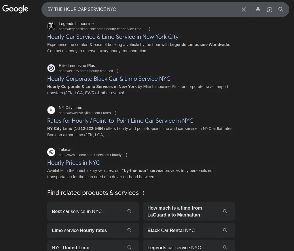 Legends #1 for JFK Airport Car Service