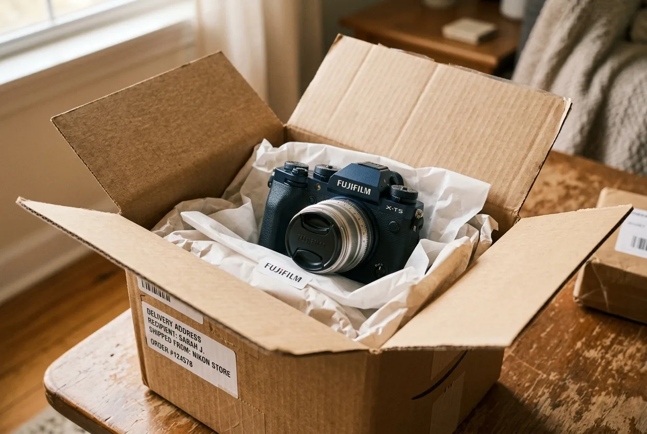 Freshly opened shipping box representing the release of Three.js r160 and its significance for web developers building immersive 3D experiences in 2026